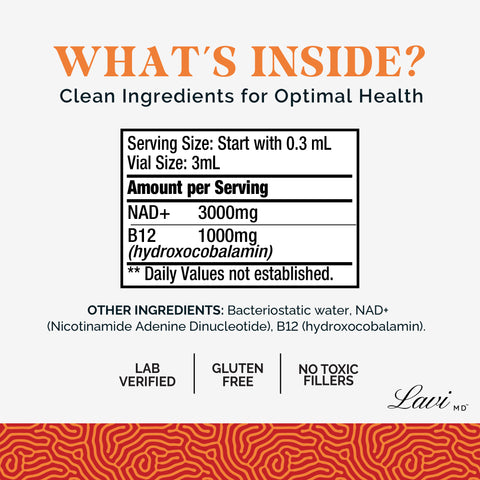 NAD⁺ & B12 Injections with Filtraphorix™ Technology (300,000 mcg)